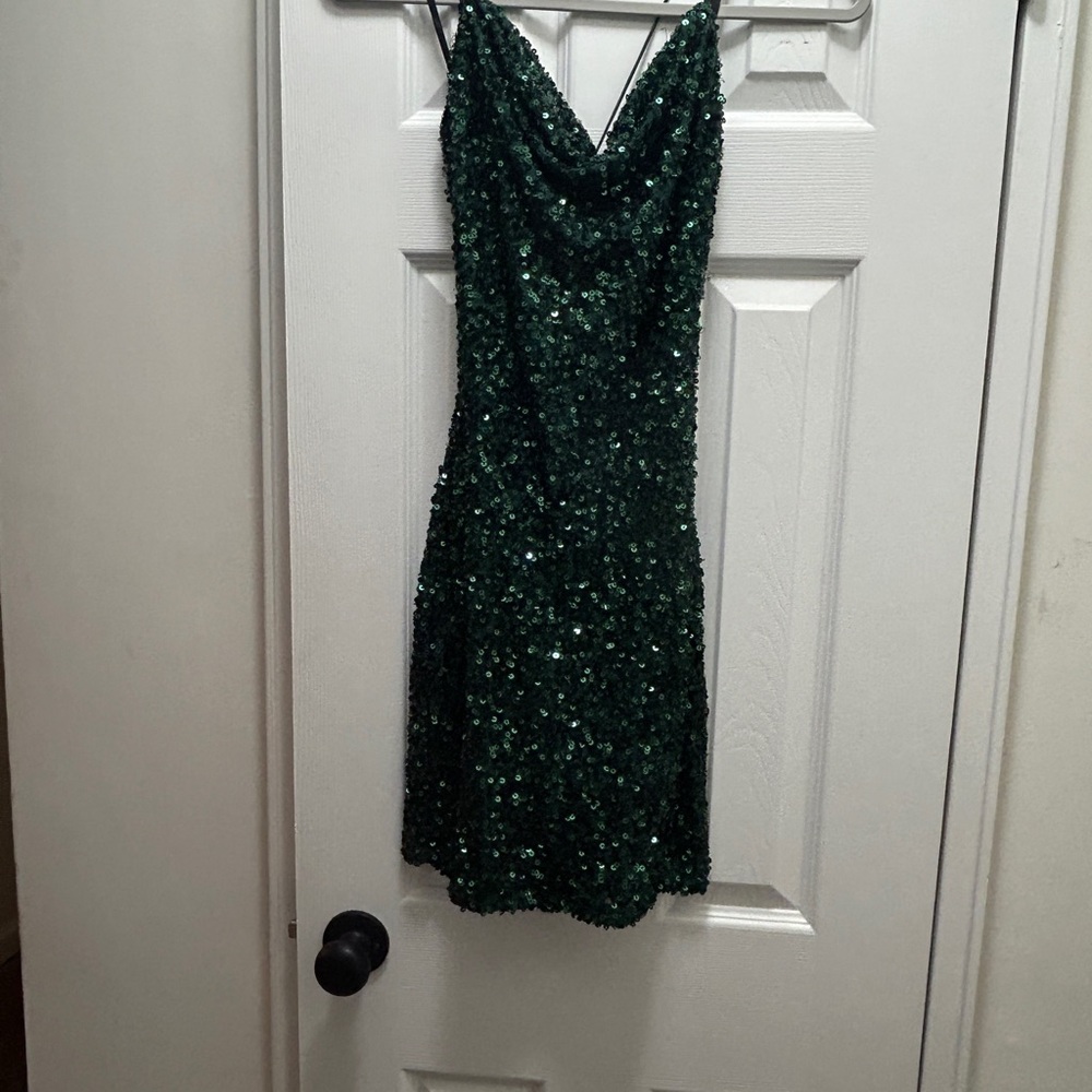 Windsor Sparkling Green Mini Dress